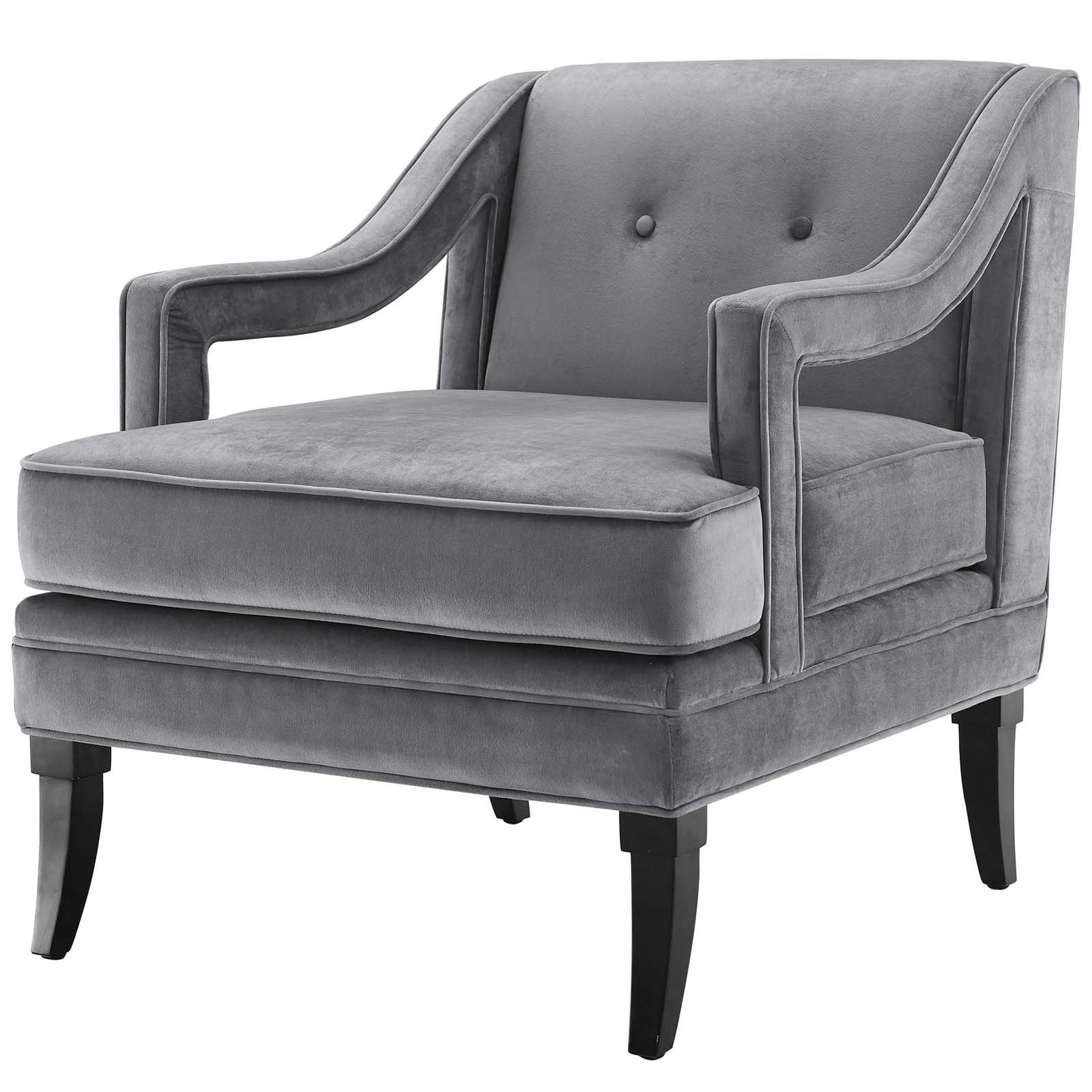 Concur Living Room Set Performance Velvet Set of 2, Velvet, Grey Gray, 19042