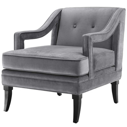 Concur Living Room Set Performance Velvet Set of 2, Velvet, Grey Gray, 19042