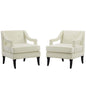 Concur Living Room Set Performance Velvet Set of 2, Velvet, Ivory White, 19043