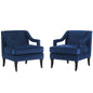 Concur Living Room Set Performance Velvet Set of 2, Velvet, Blue Navy, 19044