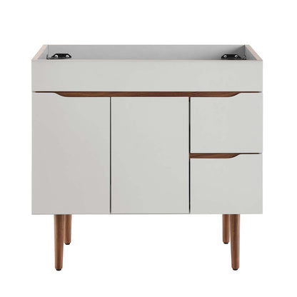 Harvest 36" Bathroom Vanity Cabinet (Sink Basin Not Included), Wood, Grey Gray Brown Brown Walnut, 19120