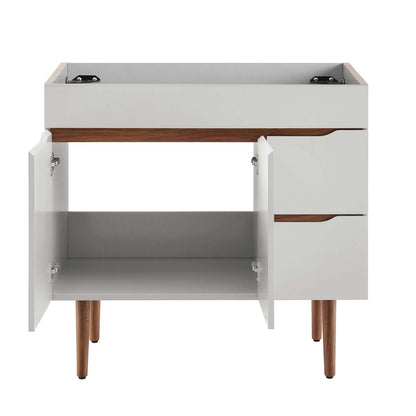 Harvest 36" Bathroom Vanity Cabinet (Sink Basin Not Included), Wood, Grey Gray Brown Brown Walnut, 19120