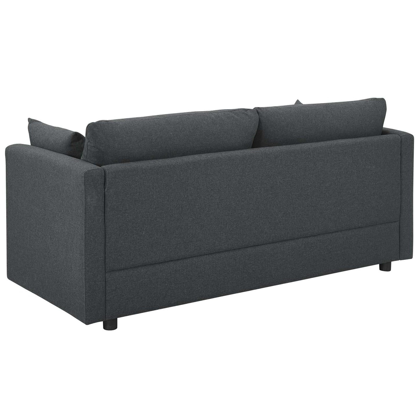 Activate Upholstered Fabric Sofa and Armchair Set, Fabric, Grey Gray, 19123