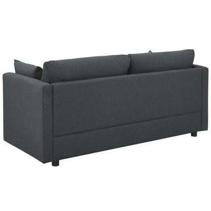 Activate 3 Piece Upholstered Fabric Set, Fabric, Grey Gray, 19129