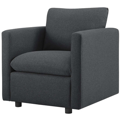 Activate 3 Piece Upholstered Fabric Set, Fabric, Grey Gray, 19129