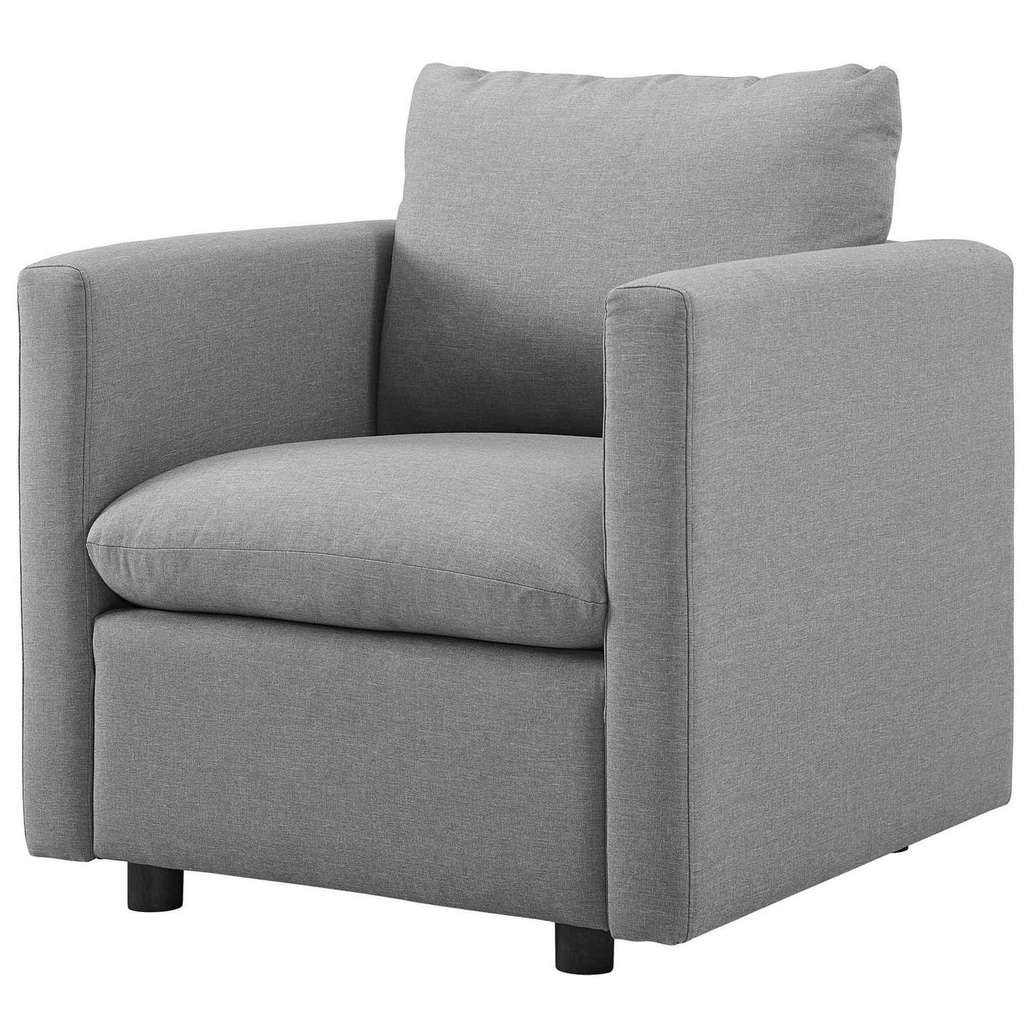 Activate 3 Piece Upholstered Fabric Set, Fabric, Light Grey Gray, 19130