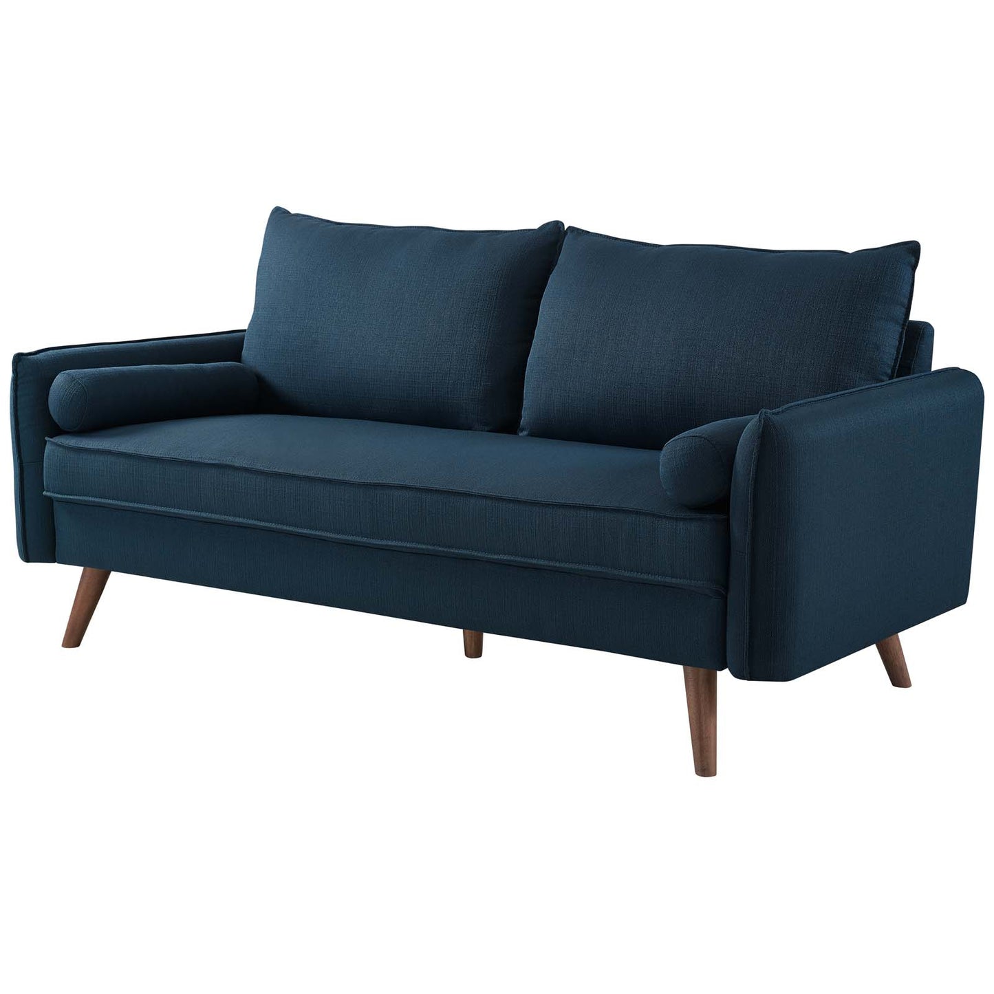 Revive Upholstered Fabric Sofa and Loveseat Set, Fabric, Navy Blue, 19133