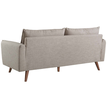 Revive Upholstered Fabric Sofa and Loveseat Set, Fabric, Beige, 19134