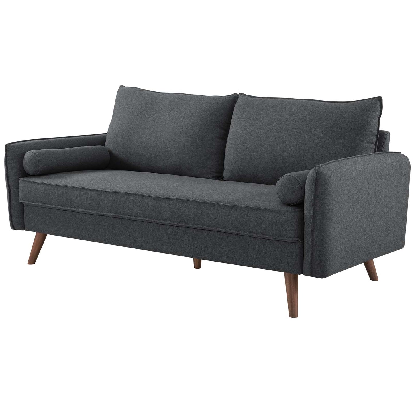 Revive Upholstered Fabric Sofa and Loveseat Set, Fabric, Grey Gray, 19135