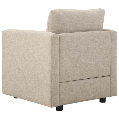 Activate Upholstered Fabric Armchair Set of 2, Fabric, Beige, 19140