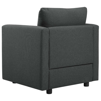 Activate Upholstered Fabric Armchair Set of 2, Fabric, Grey Gray, 19141
