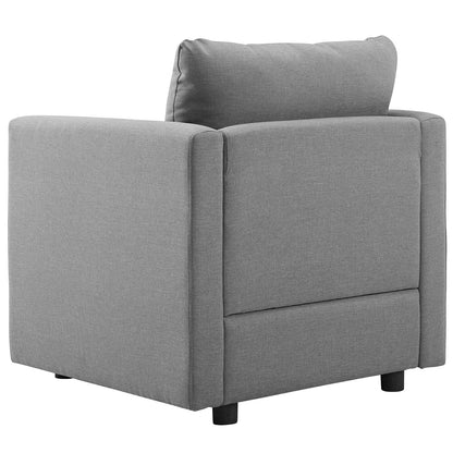 Activate Upholstered Fabric Armchair Set of 2, Fabric, Light Grey Gray, 19142