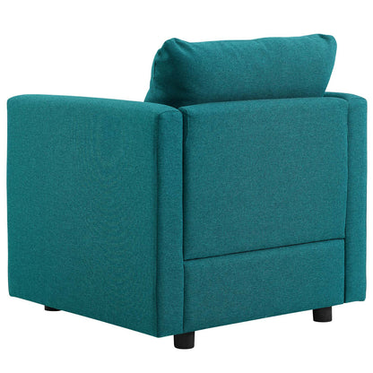 Activate Upholstered Fabric Armchair Set of 2, Fabric, Teal Blue, 19143