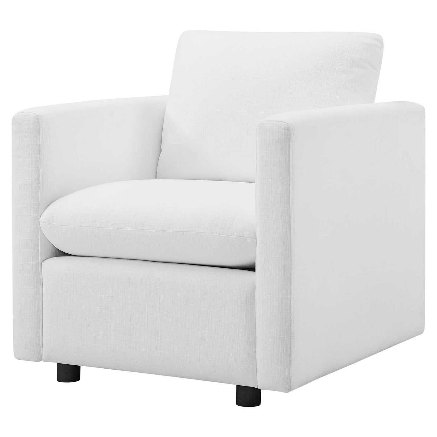 Activate Upholstered Fabric Armchair Set of 2, Fabric, White, 19144
