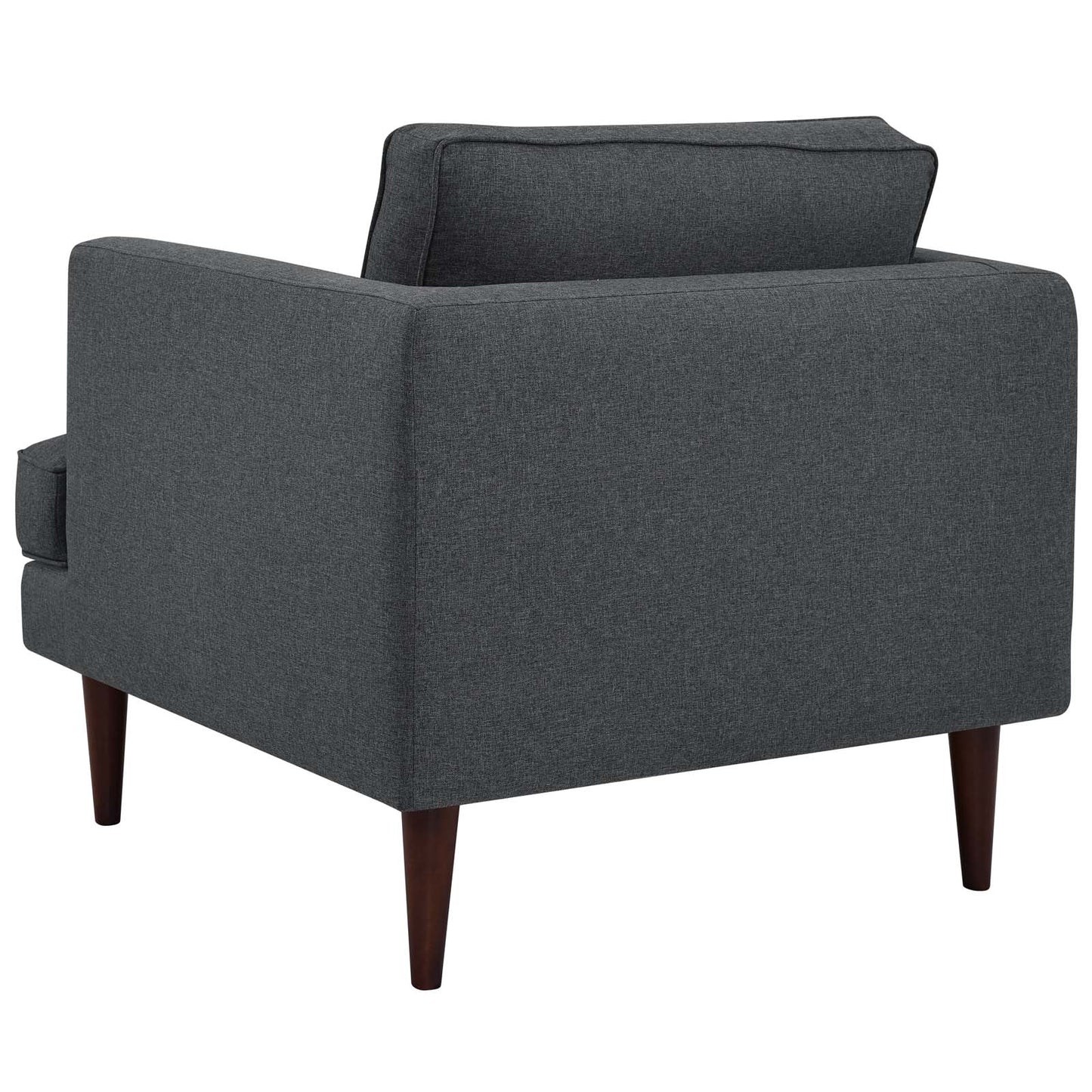 Agile Upholstered Fabric Armchair Set of 2, Fabric, Grey Gray, 19146