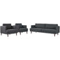 Agile 3 Piece Upholstered Fabric Set, Fabric, Grey Gray, 19154