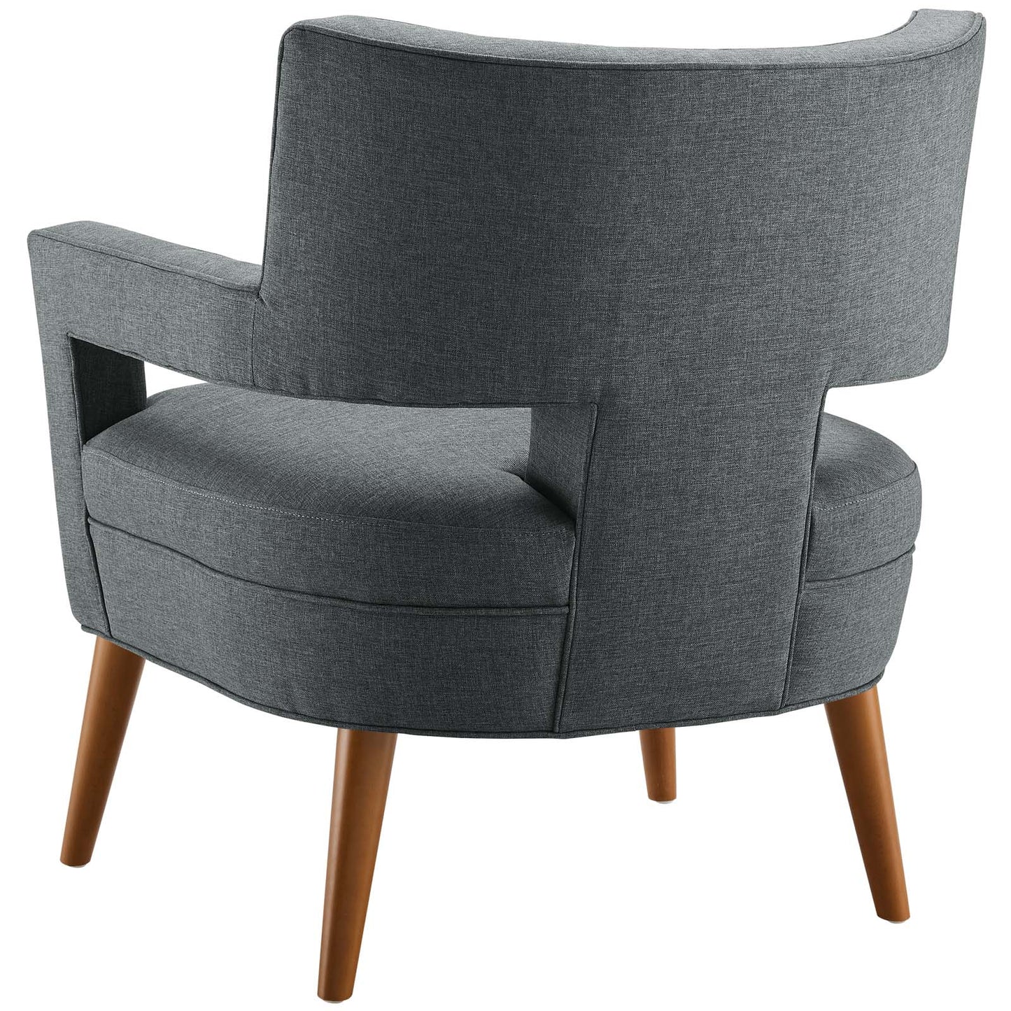 Sheer Upholstered Fabric Armchair Set of 2, Fabric, Grey Gray, 19158
