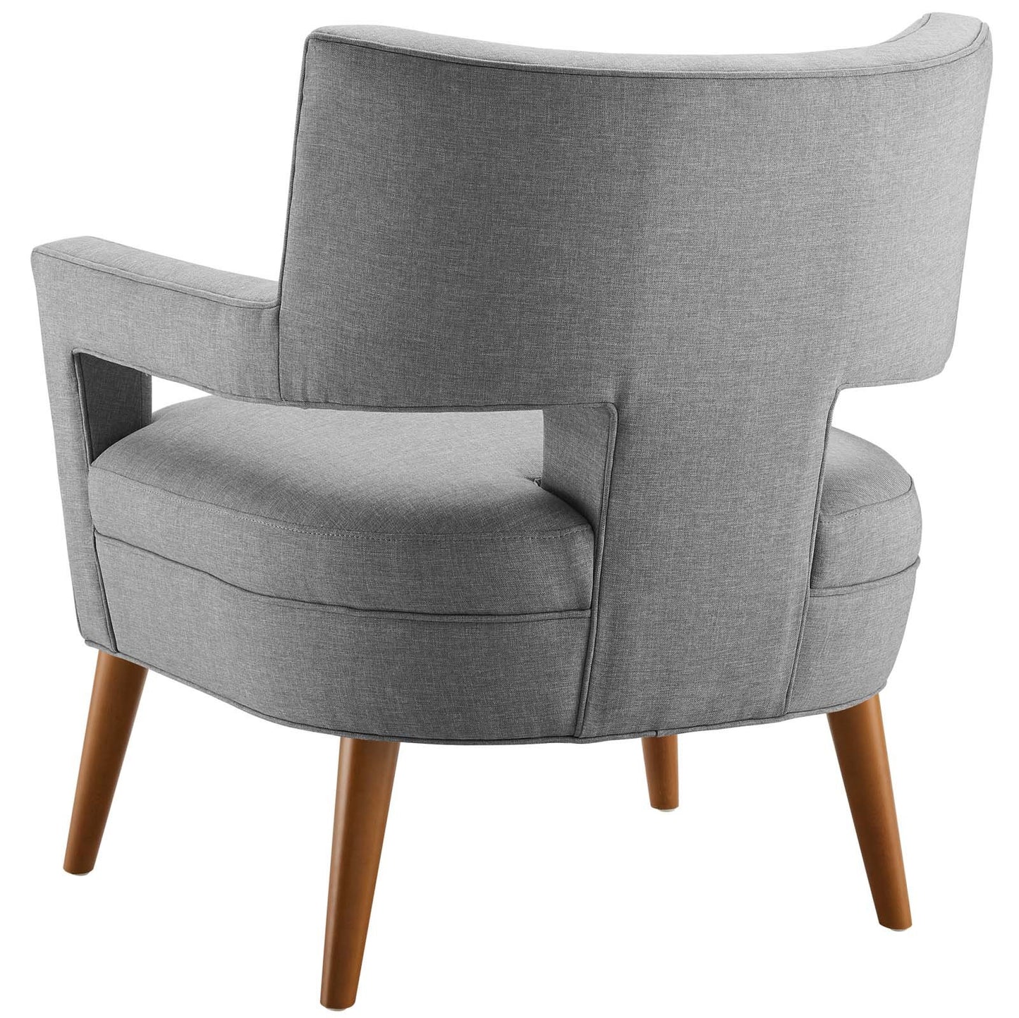 Sheer Upholstered Fabric Armchair Set of 2, Fabric, Light Grey Gray, 19159