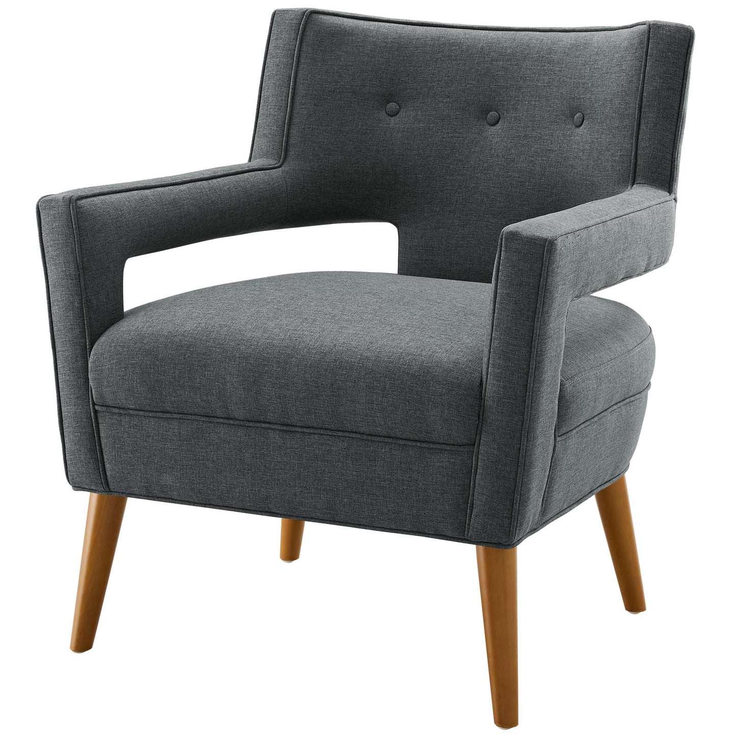 Sheer Upholstered Fabric Loveseat and Armchair Set, Fabric, Grey Gray, 19163