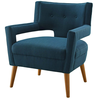 Sheer 3 Piece Upholstered Fabric Set, Fabric, Navy Blue, 19167