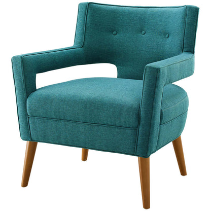 Sheer 3 Piece Upholstered Fabric Set, Fabric, Teal Blue, 19171