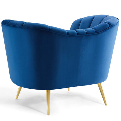 Opportunity Performance Velvet Armchair Set of 2, Velvet, Blue Navy, 19185