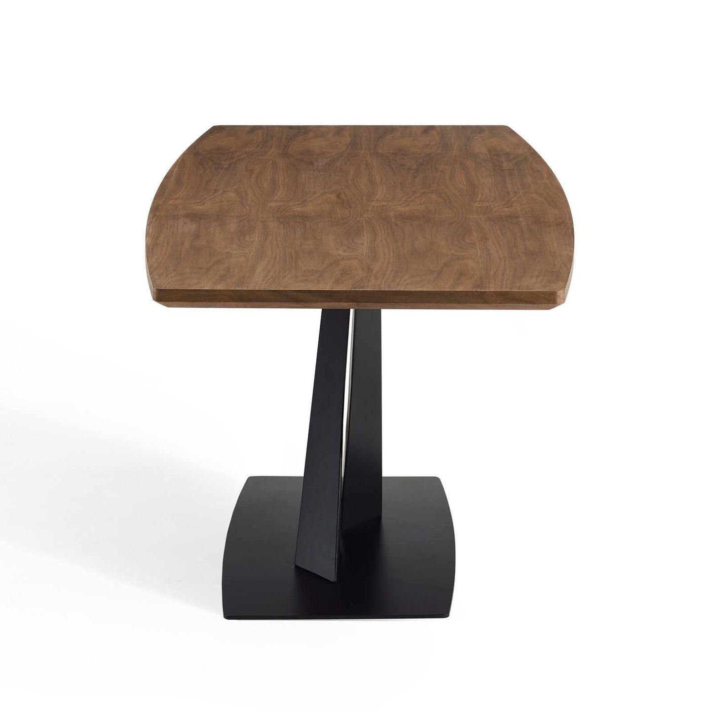Gemini Dining Table, Wood, Metal Steel, Brown Walnut, 19193