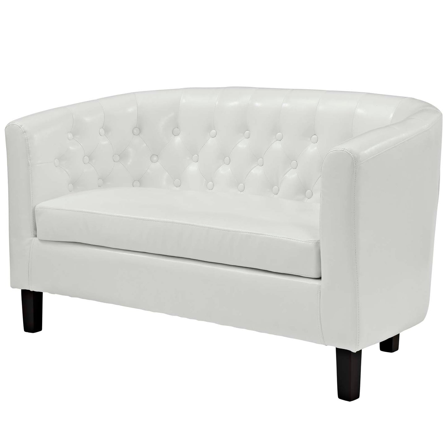 Prospect 3 Piece Upholstered Vinyl Set, Faux Leather, White, 19255