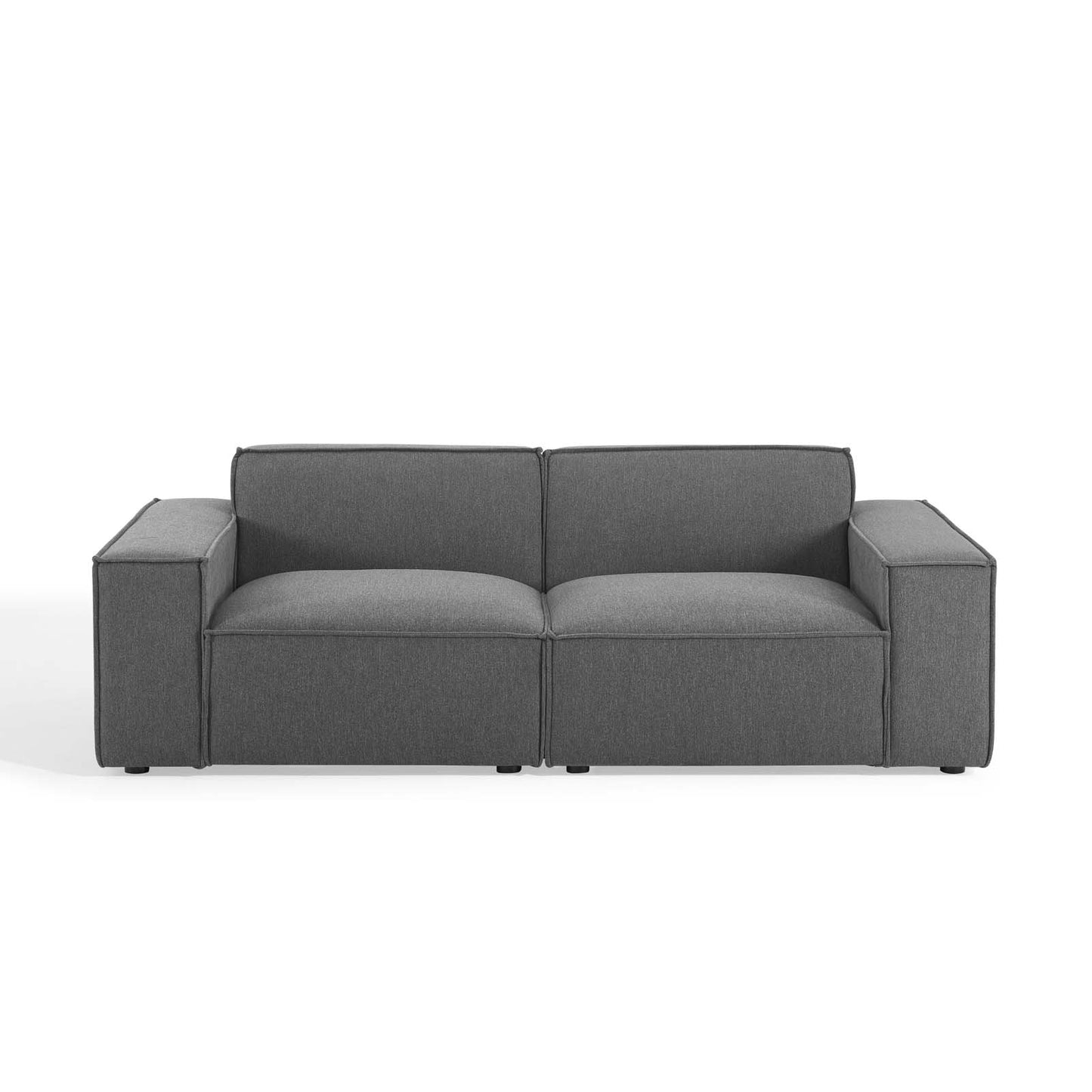 Restore 2-Piece Sectional Sofa, Fabric, Dark Grey Gray, 19258
