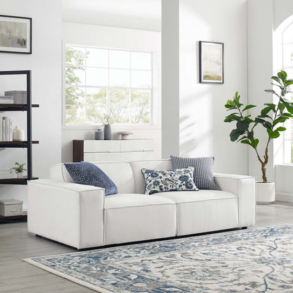 Restore 2-Piece Sectional Sofa, Fabric, White, 19259