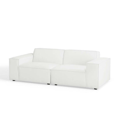 Restore 2-Piece Sectional Sofa, Fabric, White, 19259