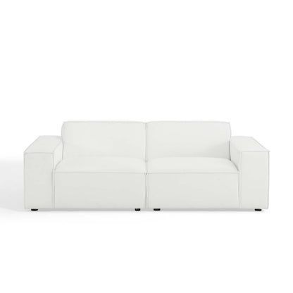 Restore 2-Piece Sectional Sofa, Fabric, White, 19259