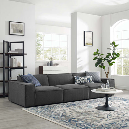 Restore 3-Piece Sectional Sofa, Fabric, Dark Grey Gray, 19260