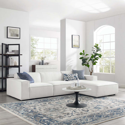 Restore 4-Piece Sectional Sofa, Fabric, White, 19263