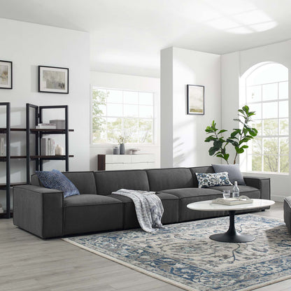 Restore 4-Piece Sectional Sofa, Fabric, Dark Grey Gray, 19264