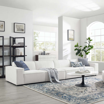 Restore 4-Piece Sectional Sofa, Fabric, White, 19265