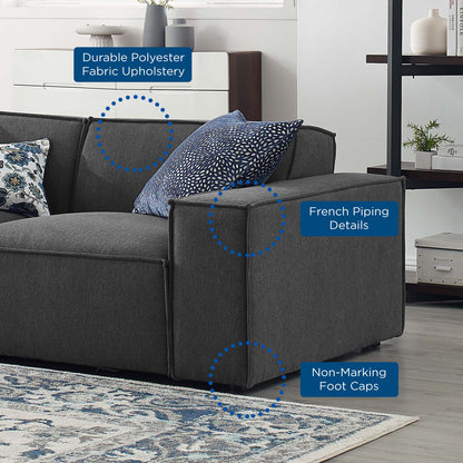 Restore 5-Piece Sectional Sofa, Fabric, Dark Grey Gray, 19266