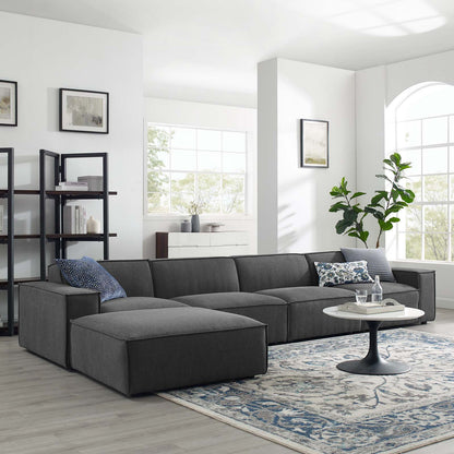 Restore 5-Piece Sectional Sofa, Fabric, Dark Grey Gray, 19266