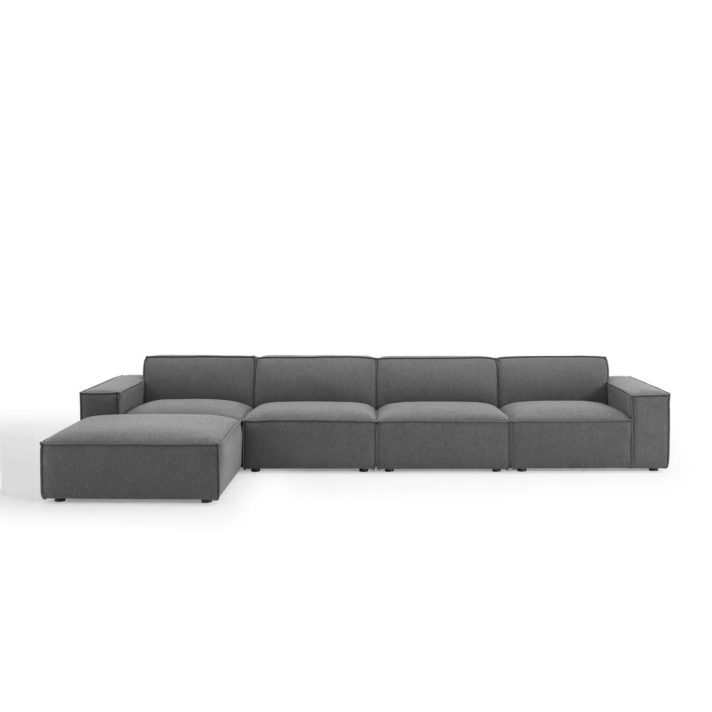 Restore 5-Piece Sectional Sofa, Fabric, Dark Grey Gray, 19266