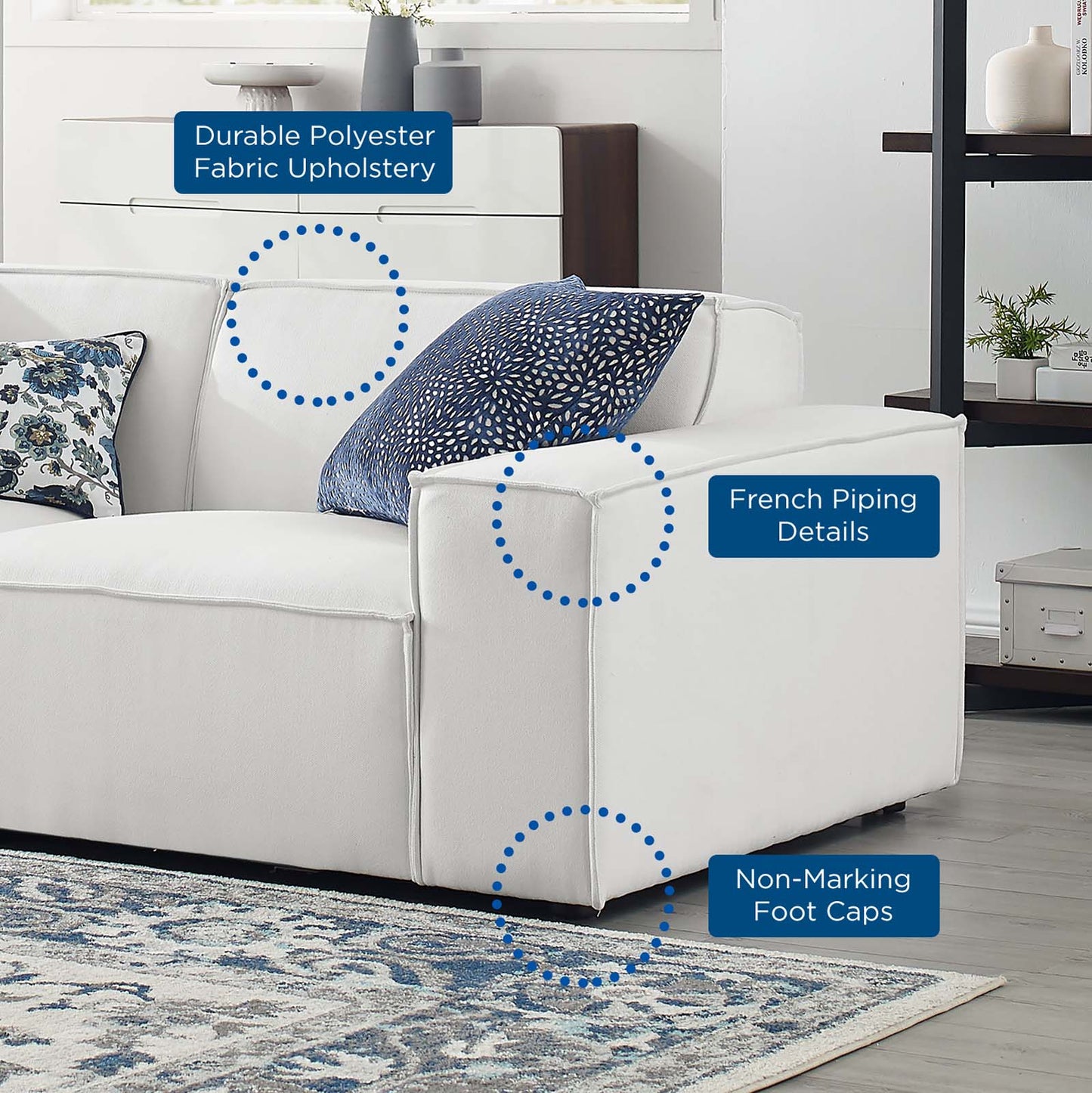 Restore 5-Piece Sectional Sofa, Fabric, White, 19267