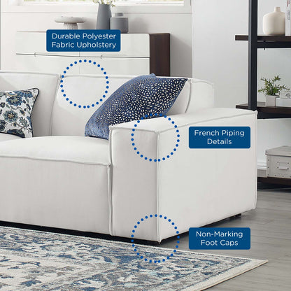 Restore 5-Piece Sectional Sofa, Fabric, White, 19267