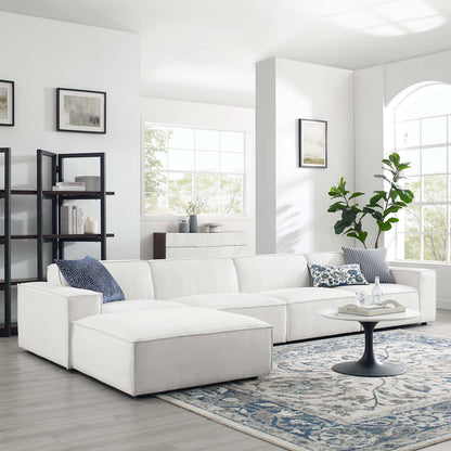 Restore 5-Piece Sectional Sofa, Fabric, White, 19267