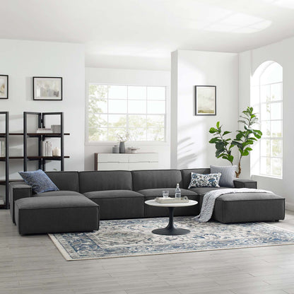 Restore 6-Piece Sectional Sofa, Fabric, Dark Grey Gray, 19268