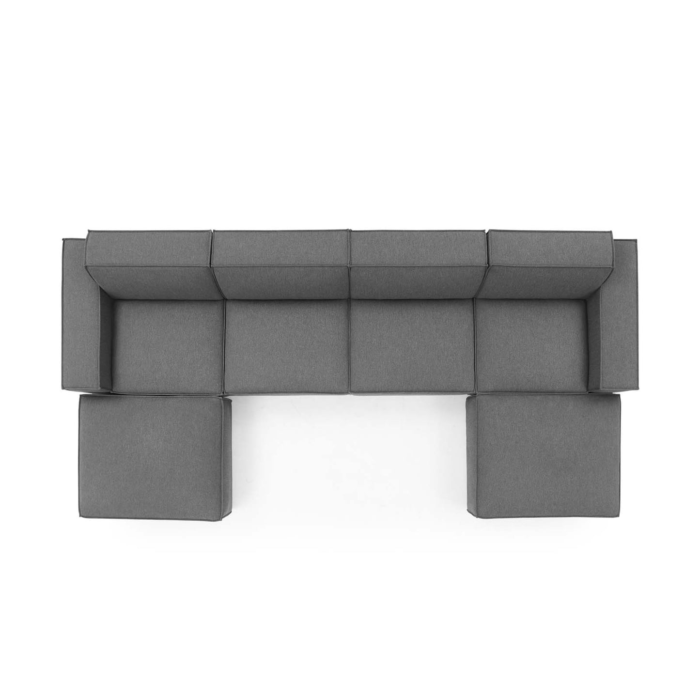 Restore 6-Piece Sectional Sofa, Fabric, Dark Grey Gray, 19268