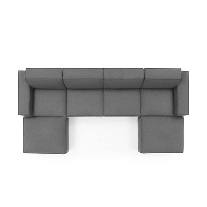 Restore 6-Piece Sectional Sofa, Fabric, Dark Grey Gray, 19268