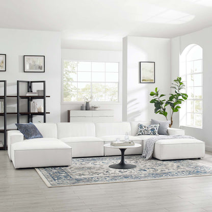 Restore 6-Piece Sectional Sofa, Fabric, White, 19269