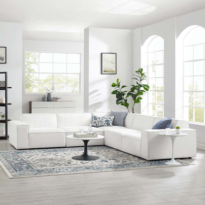 Restore 5-Piece Sectional Sofa, Fabric, White, 19271