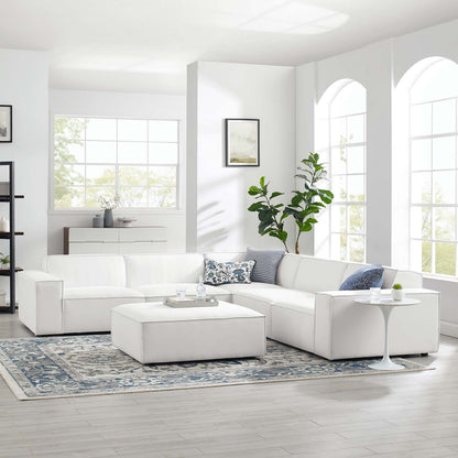 Restore 6-Piece Sectional Sofa, Fabric, White, 19273