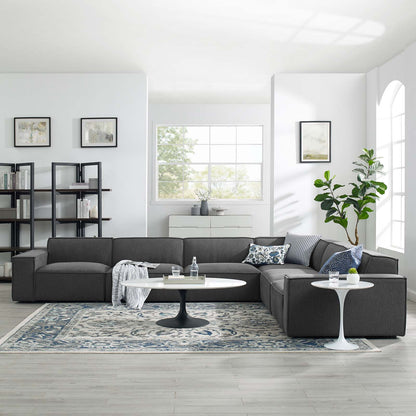 Restore 6-Piece Sectional Sofa, Fabric, Dark Grey Gray, 19274