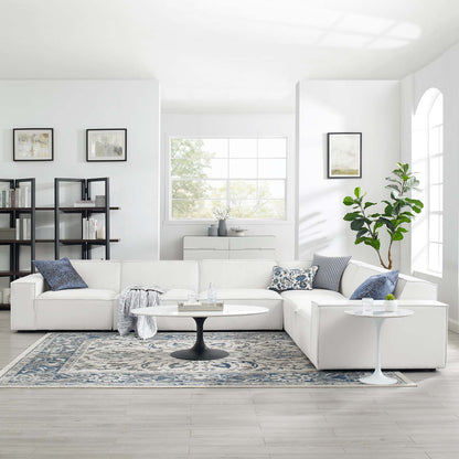 Restore 6-Piece Sectional Sofa, Fabric, White, 19275
